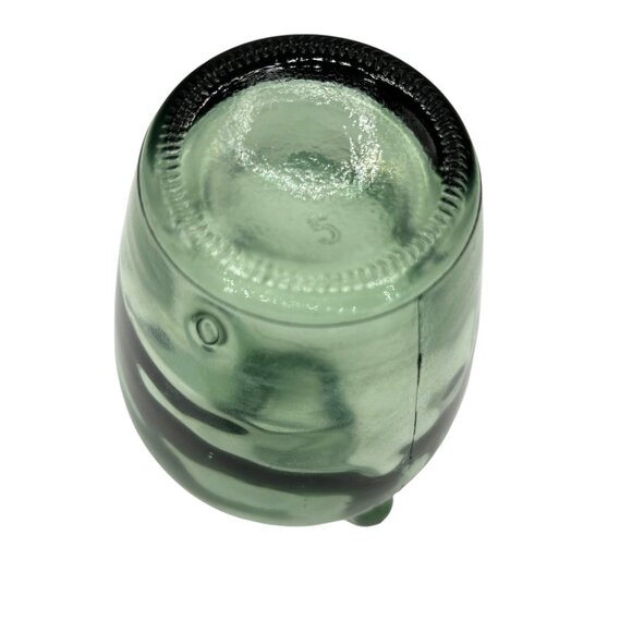 Vintage Green Glass Double Handled Jug 7.5" Tall - Picture 5 of 10